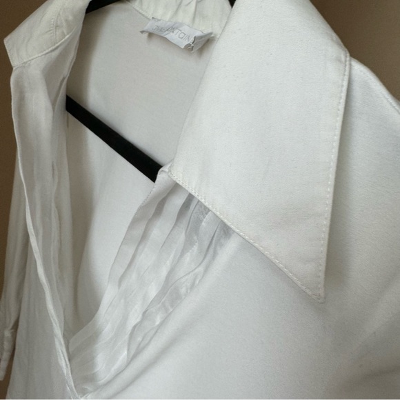 Anna Fontaine Paris White blouse sz 40 (M) - Picture 10 of 14